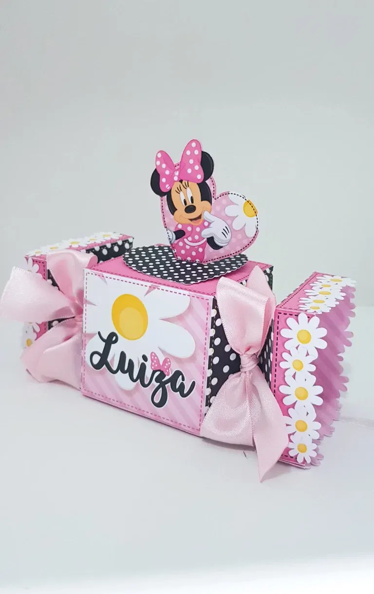 Download de arquivo de corte Minnie Rosa para festa. Formatos Studio e PDF para topper e decoração.