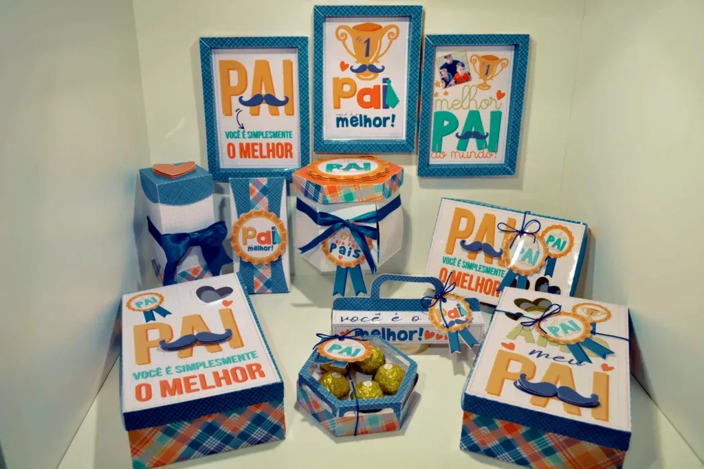 Enfeites e tags para o Dia dos Pais em Studio e PNG.