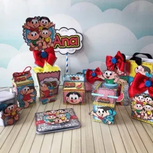 Imagem de decoração completa para Festa Turma da Mônica. Arquivo de Corte Studio