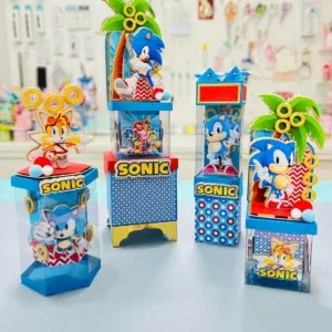 Arquivo de corte para Festa de Aniversário Sonic em Studio e PDF. Decoração, topper e temas.