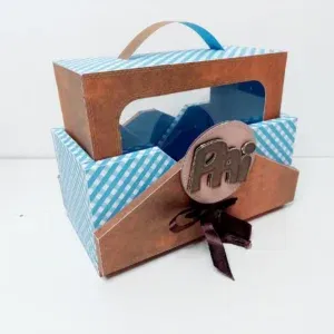 Decoração festa na caixa Dia dos Pais para imprimir e cortar. Arquivo de corte Studio e PDF.