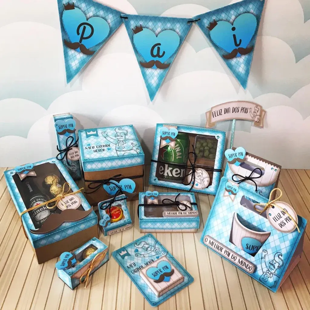 Decoração de mesa elegante e masculina para Dia dos Pais.