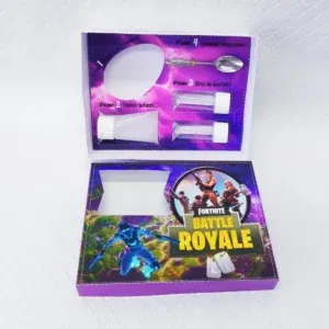 Mini Confeiteiro Fortnite (DIY). Arquivo de Corte Studio e PDF para festas e aniversário. Ideal para criar topper de embalagem.