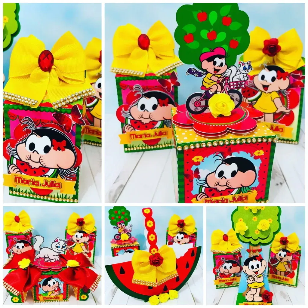 Decoração de Temas de Festa – Aniversário da Magali Simples. Arquivo Studio e PDF para arquivo de corte. Crie topo de bolo e topper versáteis.