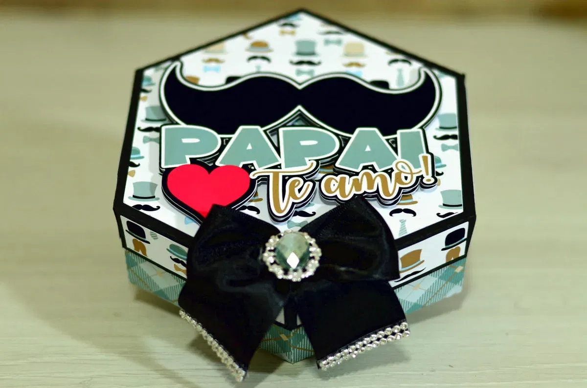 Moldes de decoração Dia dos Pais para presentes. Arquivo de corte Studio e PDF para topper.