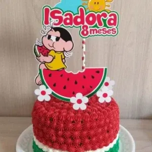 Imagem de Topo de Bolo Magali pronto para imprimir e cortar. Arquivo de Corte Studio ideal para decoração de festas de aniversário com o tema Melancia. Pode ser usado como topper.