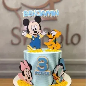 Topper de Bolo Turma do Mickey completo em Arquivo de Corte Studio. Ideal para decoração de festas de aniversário. Inclui topo de bolo com todos os personagens.