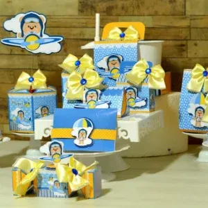 Aniversário tema ursinho aviador studio e pdf. Topper, decoração, temas e festas.