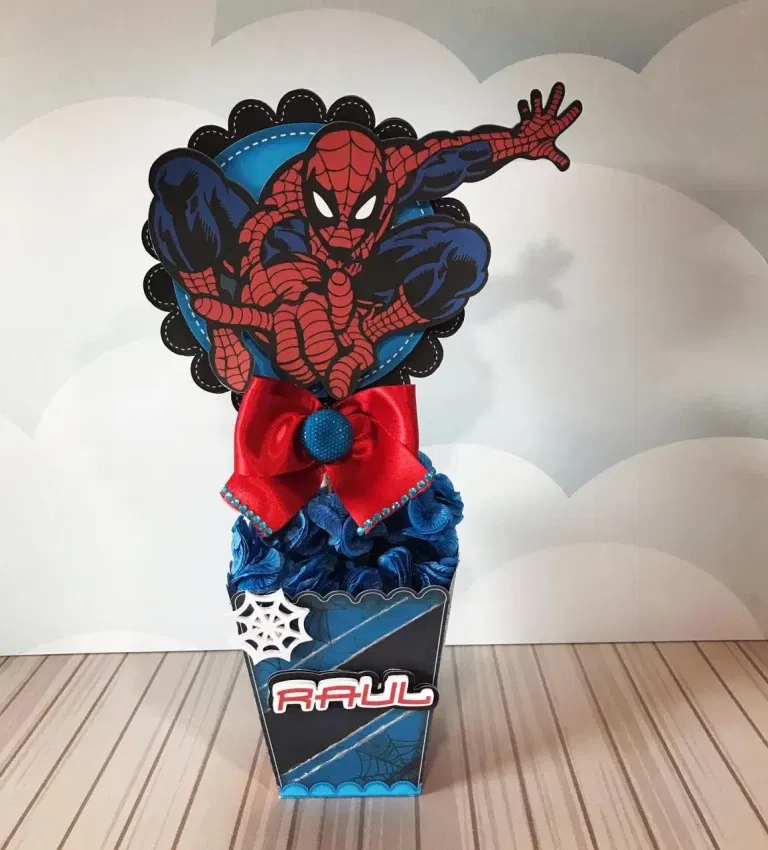 Decoração de luxo Homem Aranha. Topper, temas, festas e arquivo de corte.
