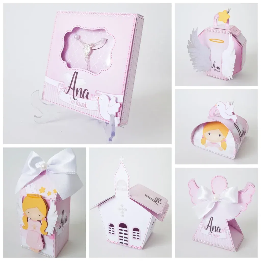 Kit Digital Batizado Menina.