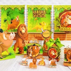 Arquivo digital Rei Leão luxo em Studio e Pdf. Decoração, topper, temas e festas.