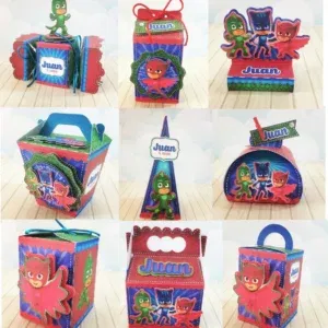 Arquivo digital Pj Masks em Studio e Pdf. Decoração, topper, temas e festas.