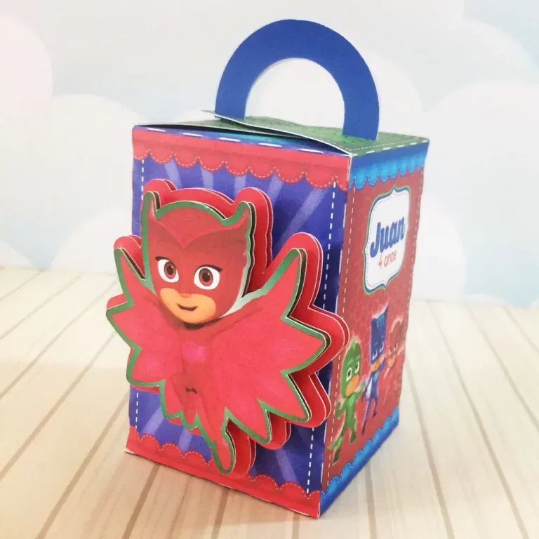 Kit profissional de decoração Pj Masks. Topper, temas, festas e arquivo de corte.