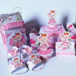 Arquivo silhouette tema ursinha princesa studio. Topper, decoração, temas e festas.