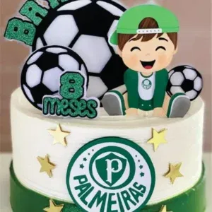 Arquivo de corte de topo de bolo do Palmeiras para Silhouette Studio. Topper, decoração e festas.
