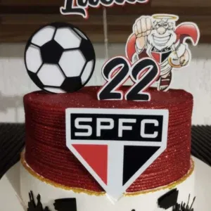 Arquivo de corte de topo de bolo do São Paulo para Silhouette Studio. Topper, decoração e festas.