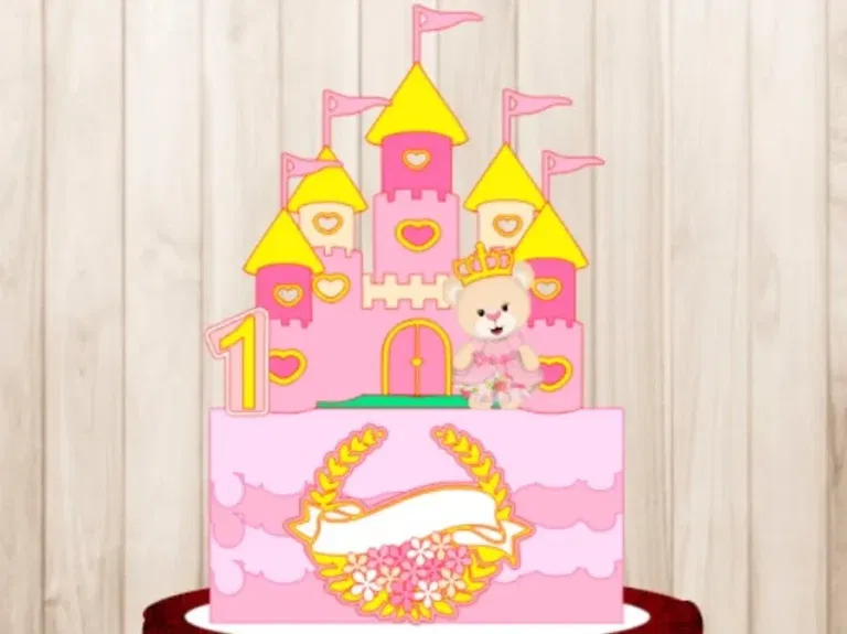 Arquivo Topo de Bolo Ursinha Castelo