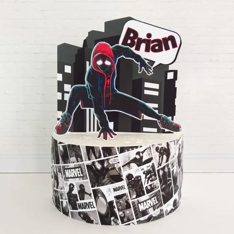 Download de arquivo de corte Aranhaverso para aniversário. Topper, decoração e temas.