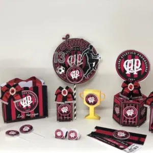 Arquivo de corte Atlético Paranaense em Studio e Pdf. Decoração, topper, temas e festas.