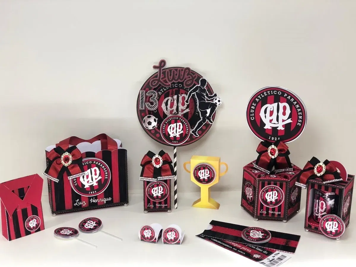 Arquivo de corte Atlético Paranaense em Studio e Pdf. Decoração, topper, temas e festas.