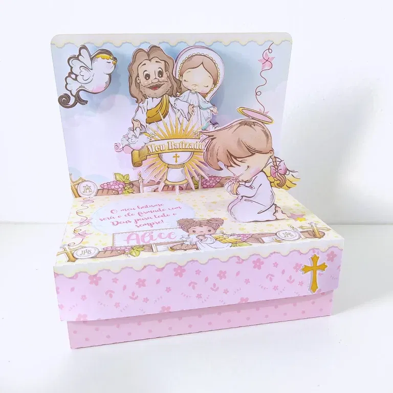 Kit profissional de decoração batizado anjinha. Topper, temas, festas e arquivo de corte.