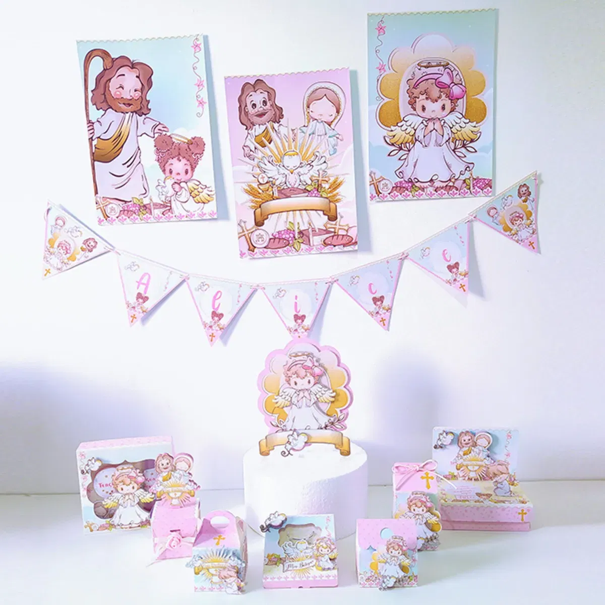 Arquivo de corte batizado anjinha em Studio e PDF. Decoração, topper, temas e festas.