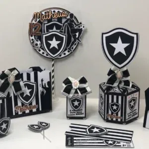 Arquivo de corte Botafogo em Studio e Pdf. Decoração, topper, temas e festas.