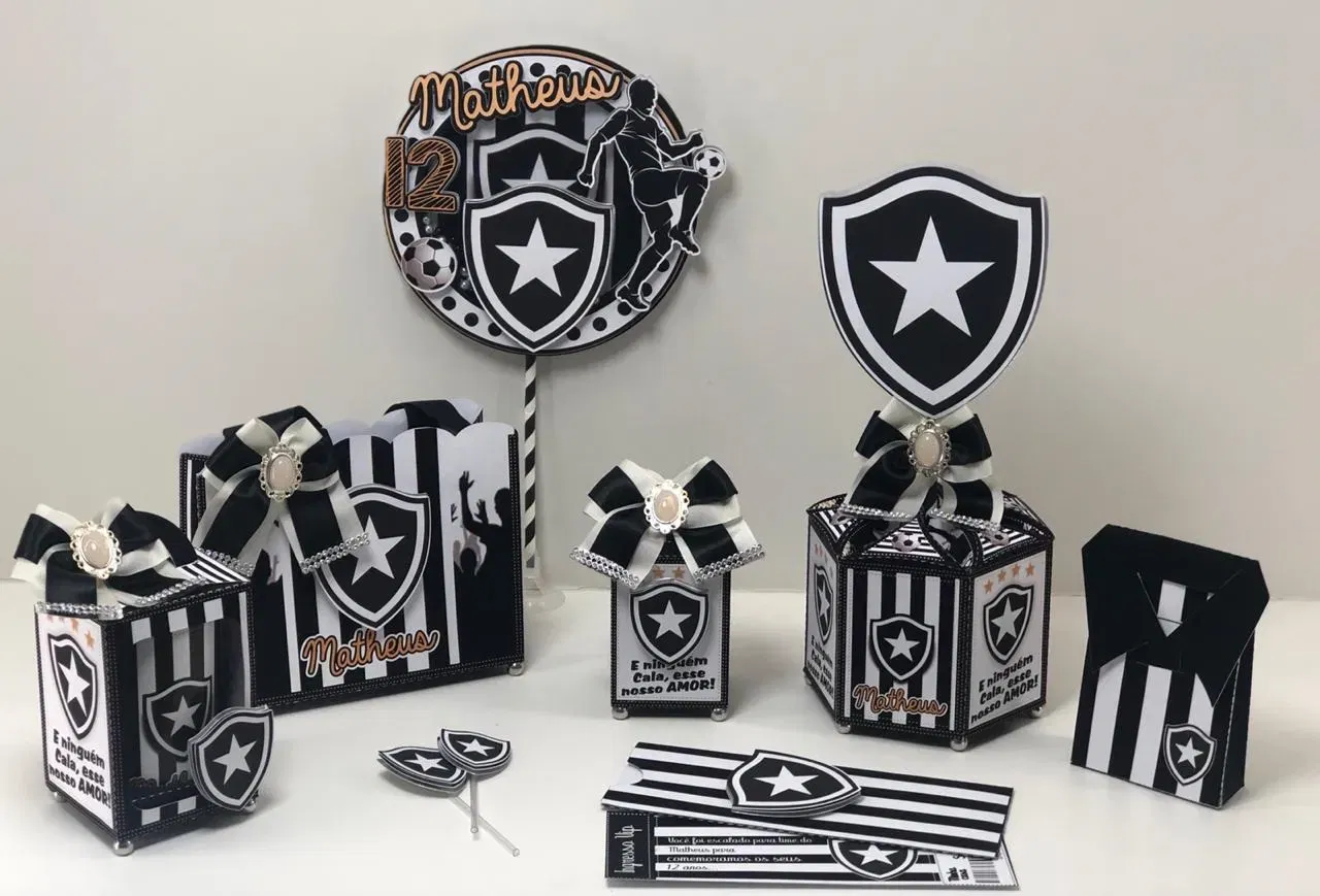 Arquivo de corte Botafogo em Studio e Pdf. Decoração, topper, temas e festas.