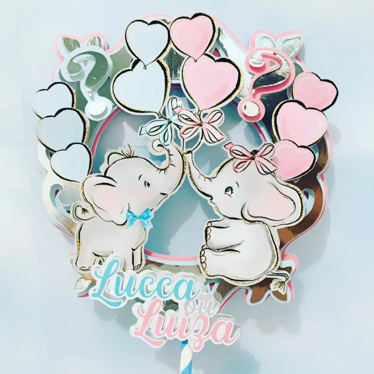 Arquivo de corte chá revelação elefantinho studio e pdf. Topper, decoração, temas e festas.