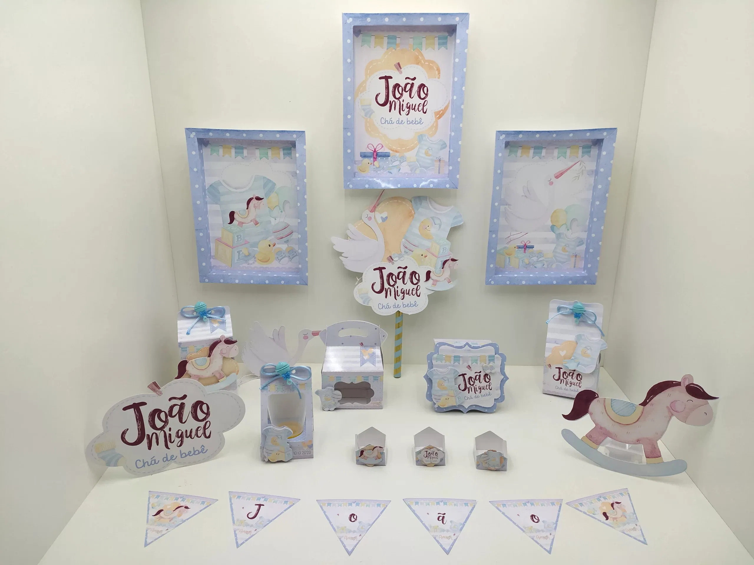 Arquivo de corte chá de bebe menino em Studio, Png e Pdf. Topper, decoração, temas e festas.