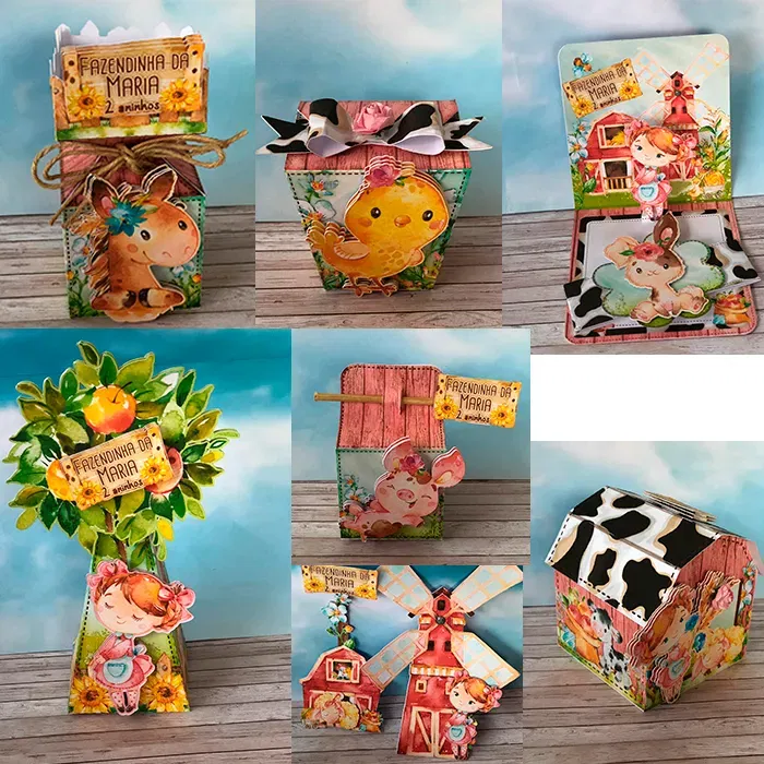 Kit profissional de decoração fazendinha. Topper, temas, festas e topper.