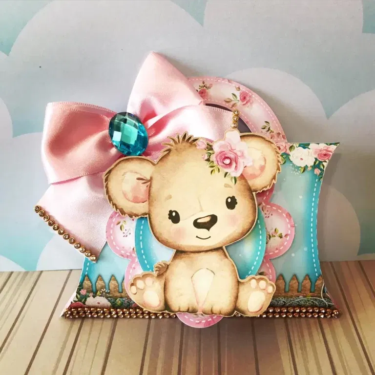 Moldes de decoração digital ursinha para fazer em casa. Topper, temas e festas.