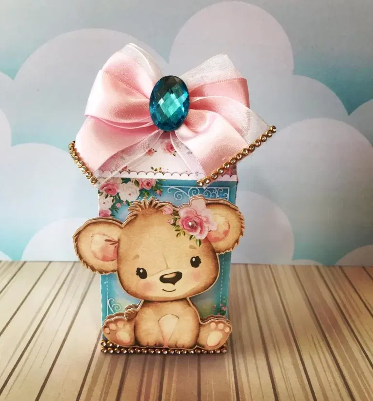 Decoração ursinha digital para imprimir e cortar. Topper, temas, festas e topper.