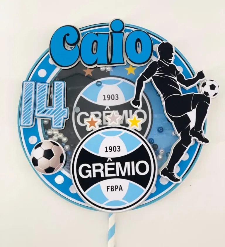 Kit profissional de decoração Grêmio. Arquivo de corte, topper e festas.
