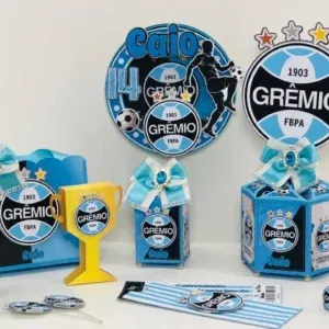 Decoração Grêmio para imprimir e cortar. Arquivo de corte, topper e festas.