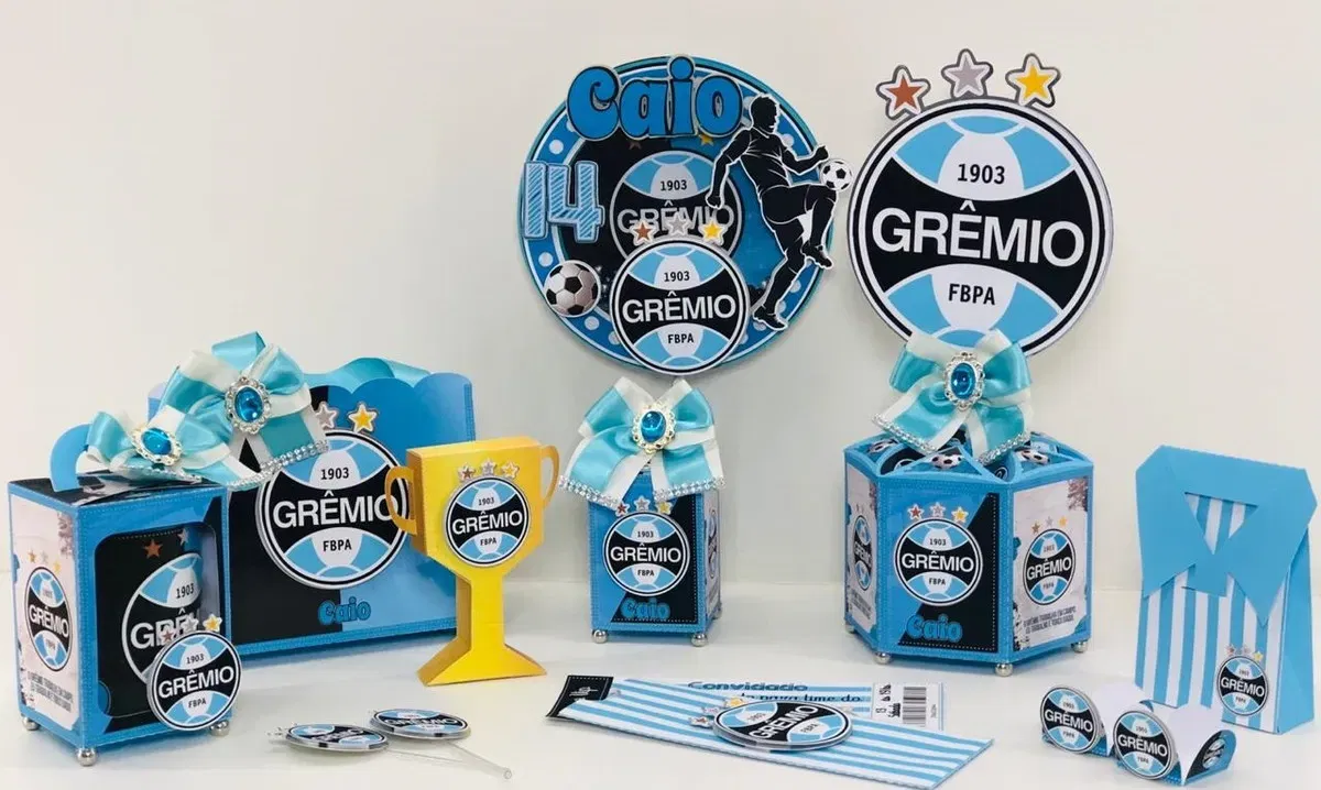 Decoração Grêmio para imprimir e cortar. Arquivo de corte, topper e festas.