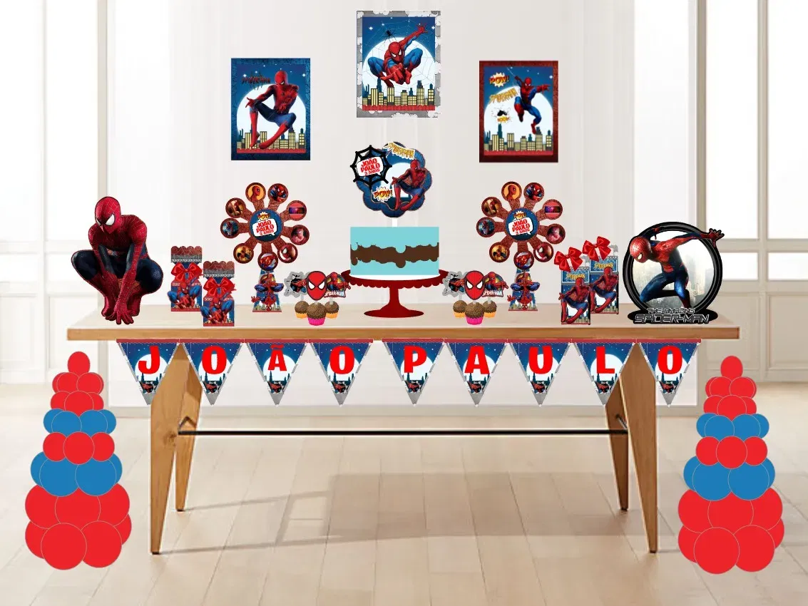 Arquivo de corte Homem Aranha em Studio e Pdf. Topper, decoração, temas e festas.