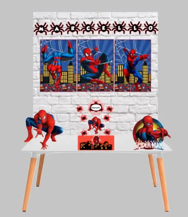 Arquivo de corte Homem Aranha para Silhouette Studio. Topper, decoração, temas e festas.
