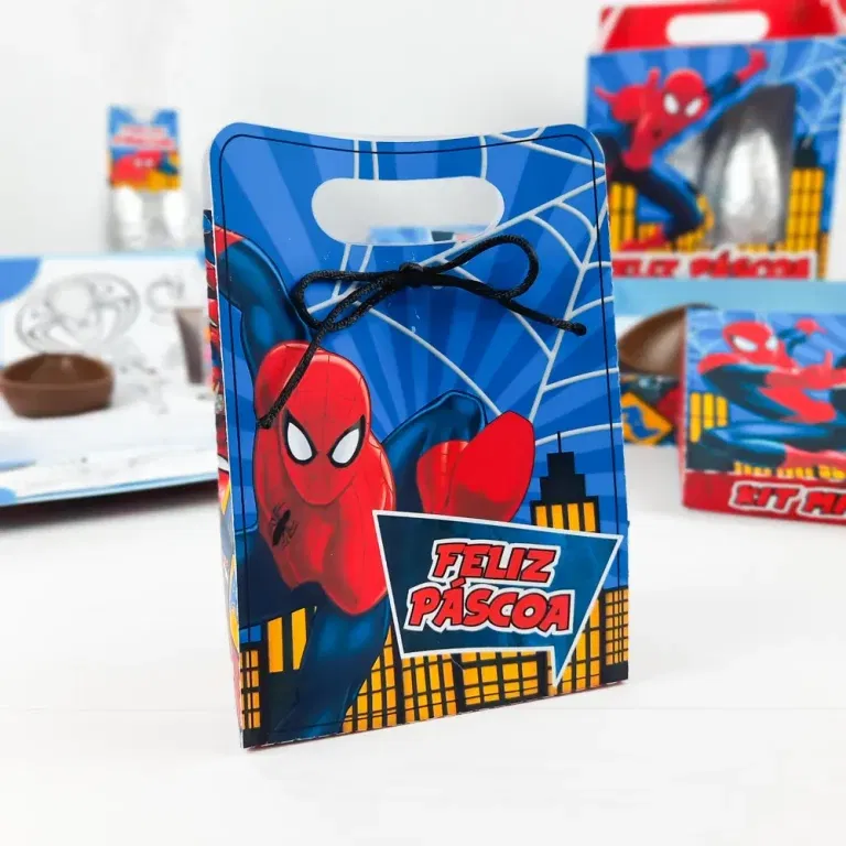 Moldes de decoração Páscoa Homem Aranha para fazer em casa. Topper, temas e festas.