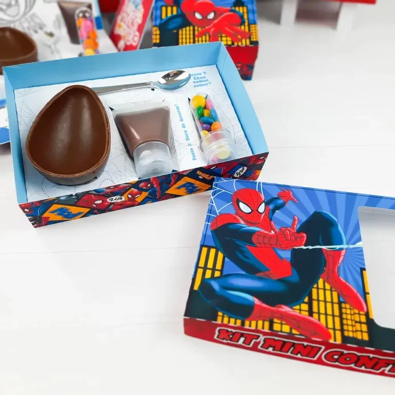 Kit profissional de decoração Páscoa Homem Aranha. Topper, temas, festas e arquivo de corte.