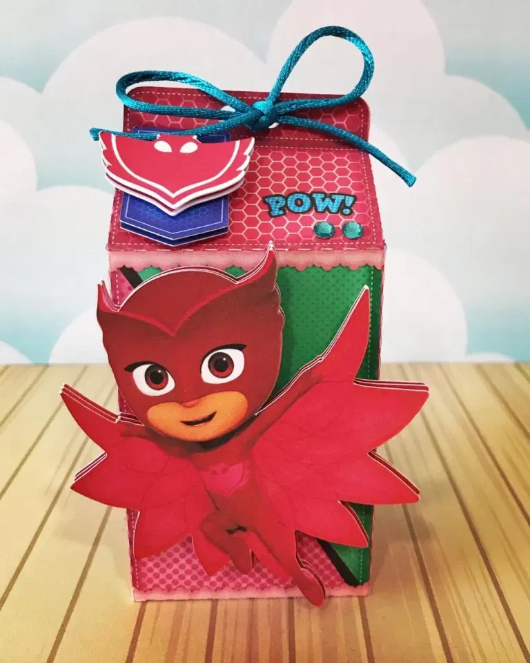 Moldes de decoração Pj Masks para fazer em casa. Topper, temas e festas.