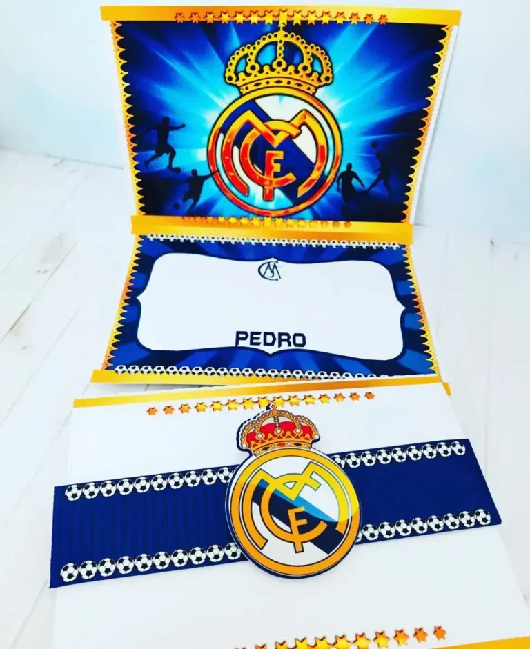 Download de arquivo de corte Real Madrid para festas. Decoração, topper e temas.