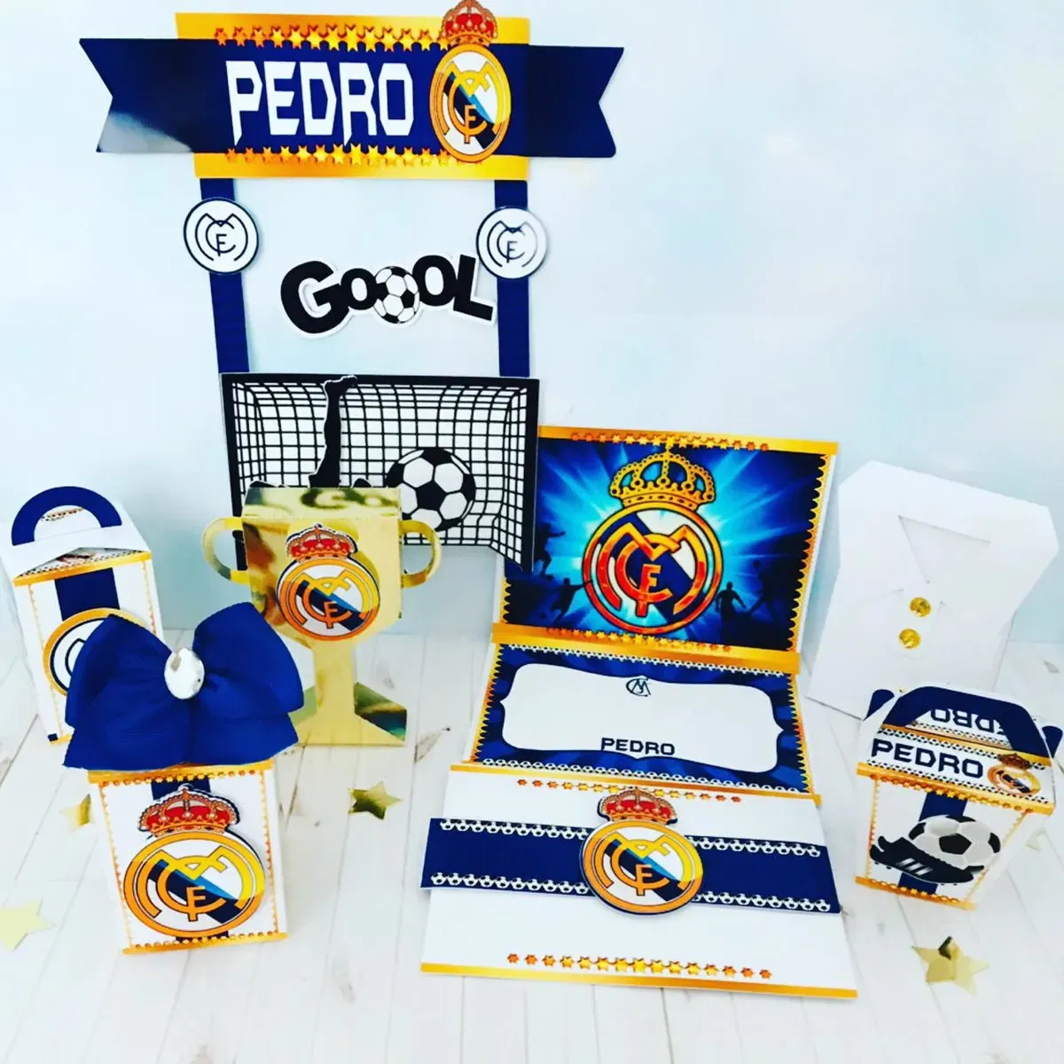 Decoração Real Madrid para imprimir e cortar. Arquivo de corte, topper e festas.
