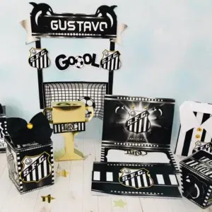 Decoração Santos para imprimir e cortar. Arquivo de corte, topper e festas.