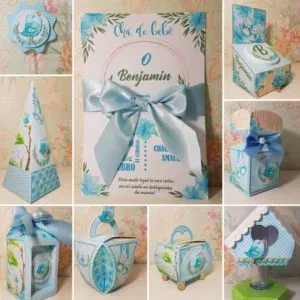 Decoração cha de bebe em camadas para Silhouette Studio. Topper, temas, festas e arquivo de corte.