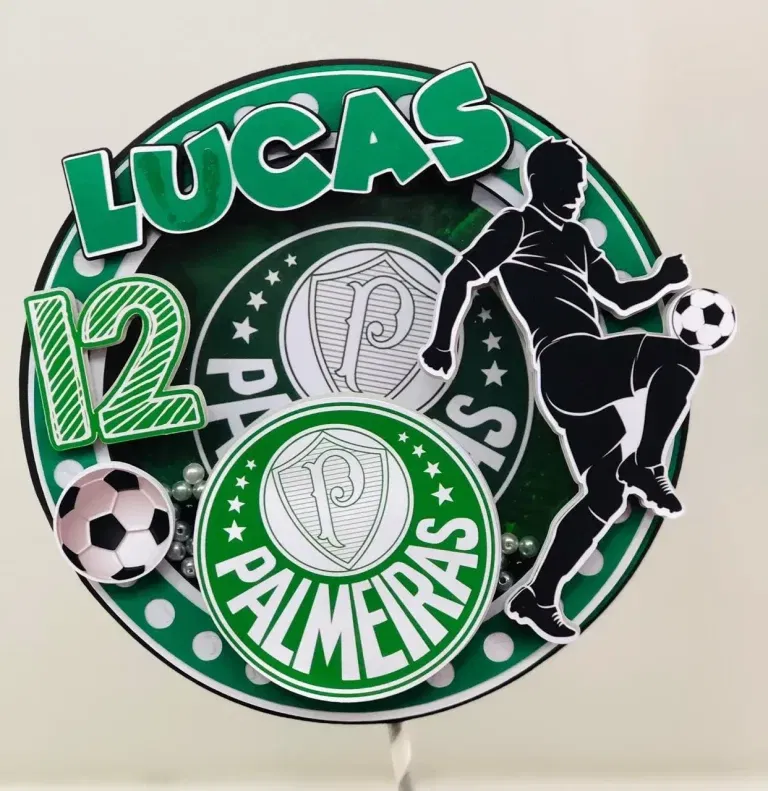 Decoração Palmeiras otimizada para Silhouette. Arquivo de corte, topper e festas.