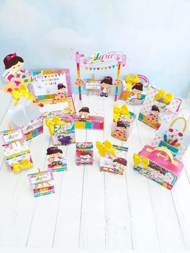 Download de arquivo de corte pintando o 7. Topper, decoração, temas e festas.