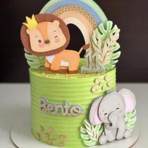 Arquivo de corte topo de bolo leãozinho em Studio. Topper, decoração, temas e festas.