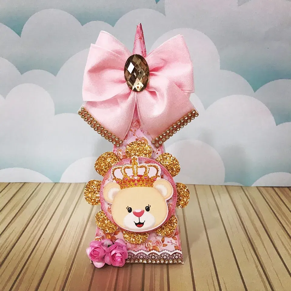 Decoração ursinha princesa imprimir e cortar. Topper, temas, festas e arquivo de corte.