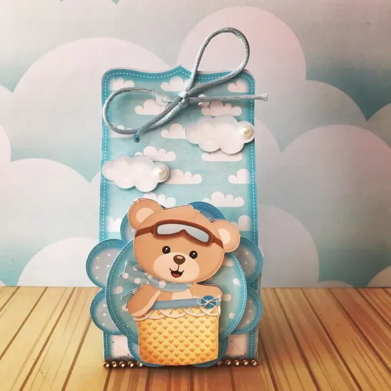 Decoração ursinho baloeiro para imprimir e recortar. Topper, temas, festas e arquivo de corte.